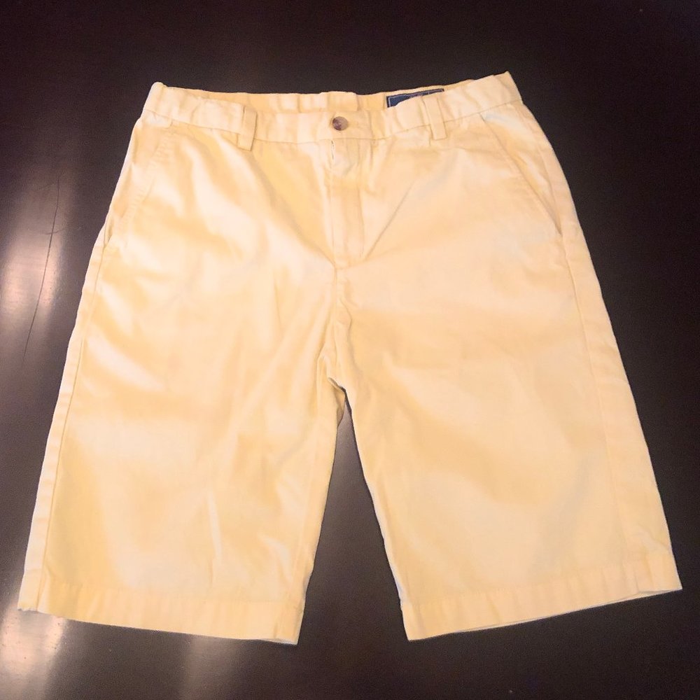 Pale yellow Vineyard Vines Boys Breaker Shorts 18